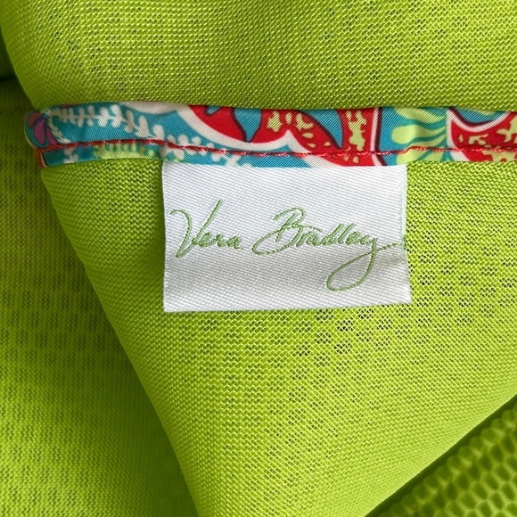 VERA BRADLEY Citrine Paisley in Paradise Mesh Drawstring Backpack Lined - Picture 8 of 9